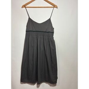 James‎ Perse Los Angeles Gray Smocked Waist Spaghetti Strap Dress Size 3